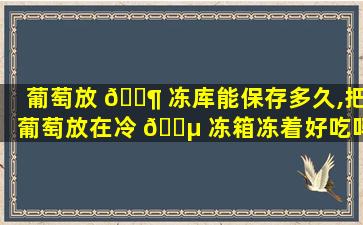 葡萄放 🐶 冻库能保存多久,把葡萄放在冷 🌵 冻箱冻着好吃吗